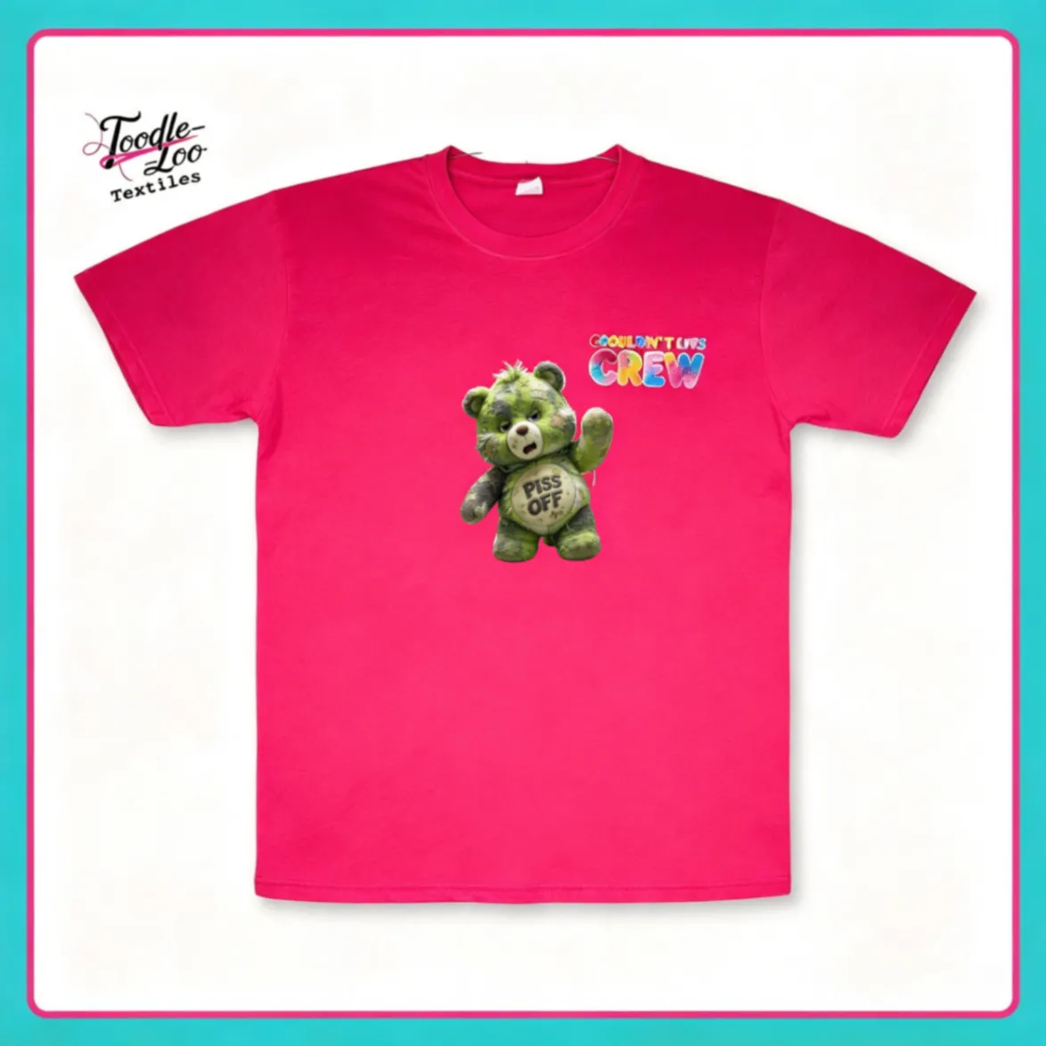 Couldn't Care Less: Piss Off T-shirt, front view